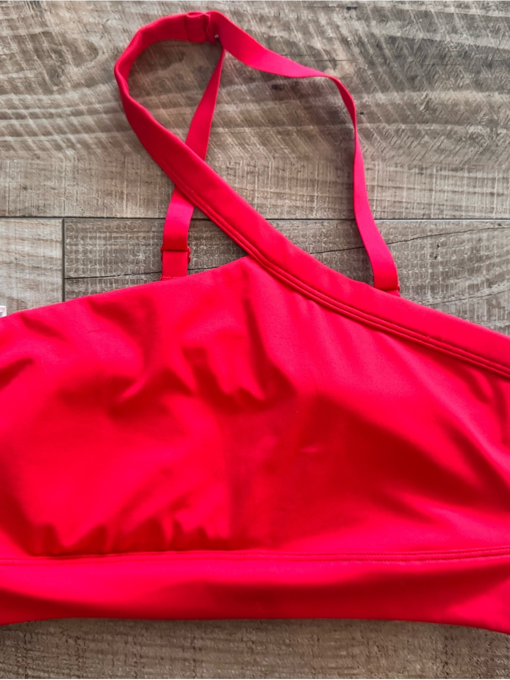 PINK Victoria's Secret Hot Red One-Shoulder Bra